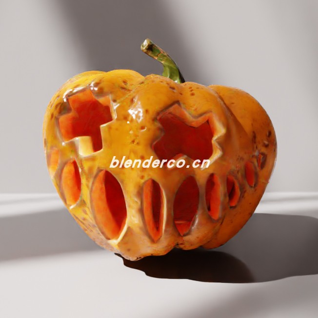 blender万圣节南瓜模型_blender布的07