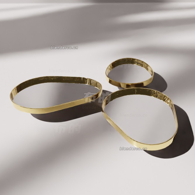 blender墙镜套装模型_blender布的14