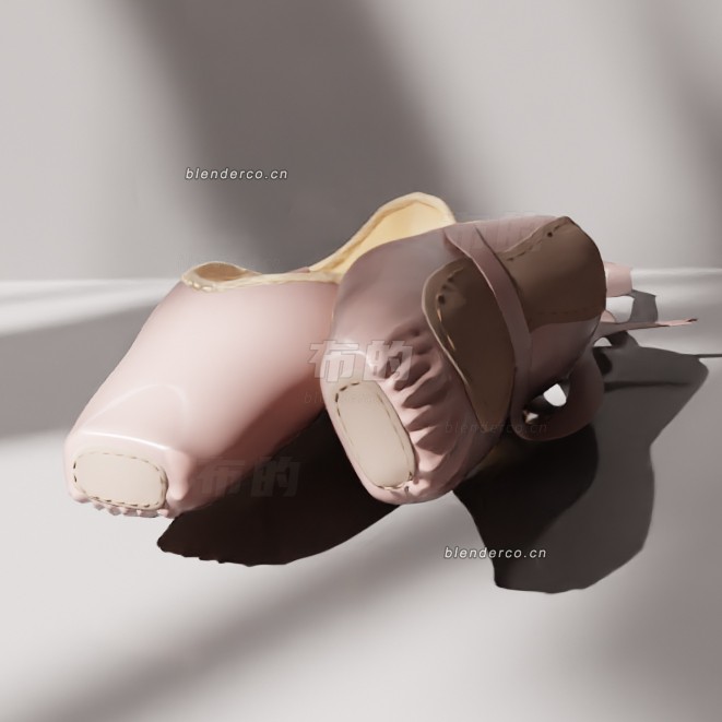 blender芭蕾舞鞋模型_blender布的84