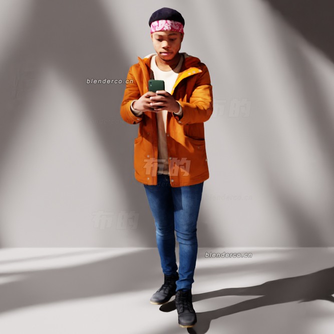 blender自拍男士模型_blender布的84