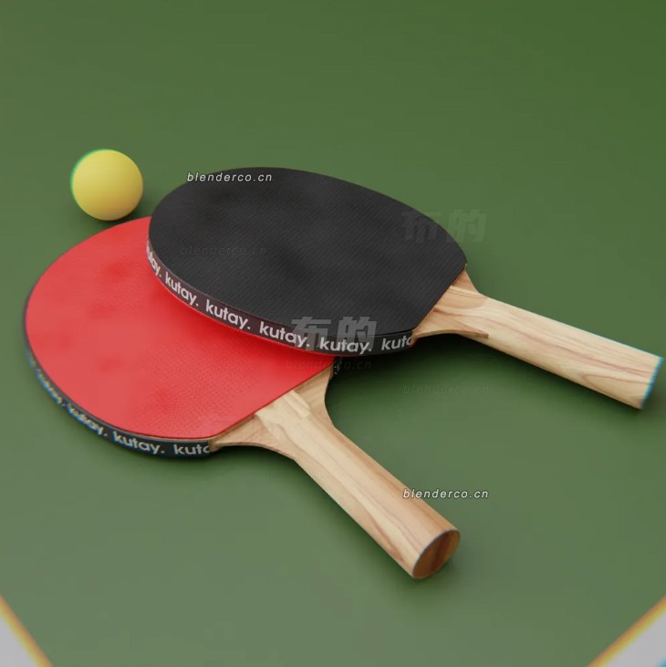 blender乒乓球拍模型_blender布的08