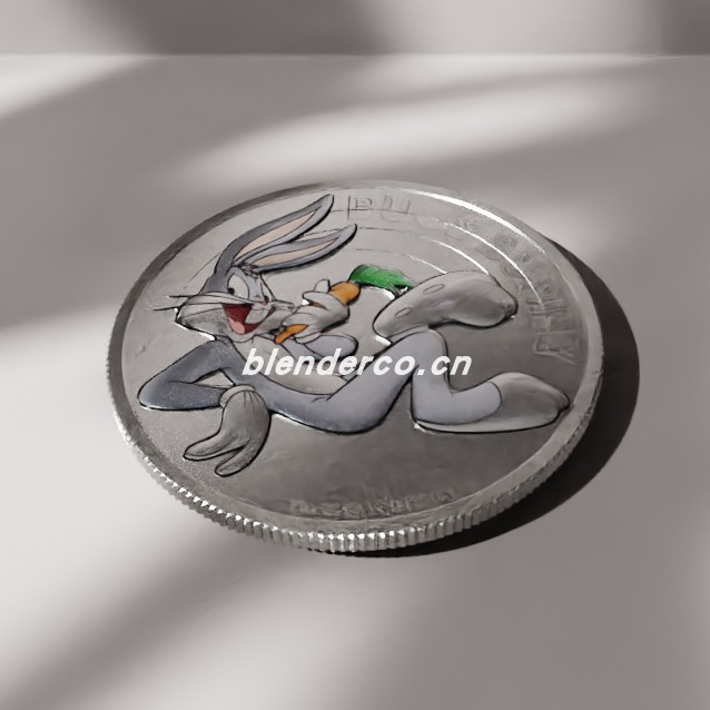 blender虫虫兔硬币模型_blender布的54
