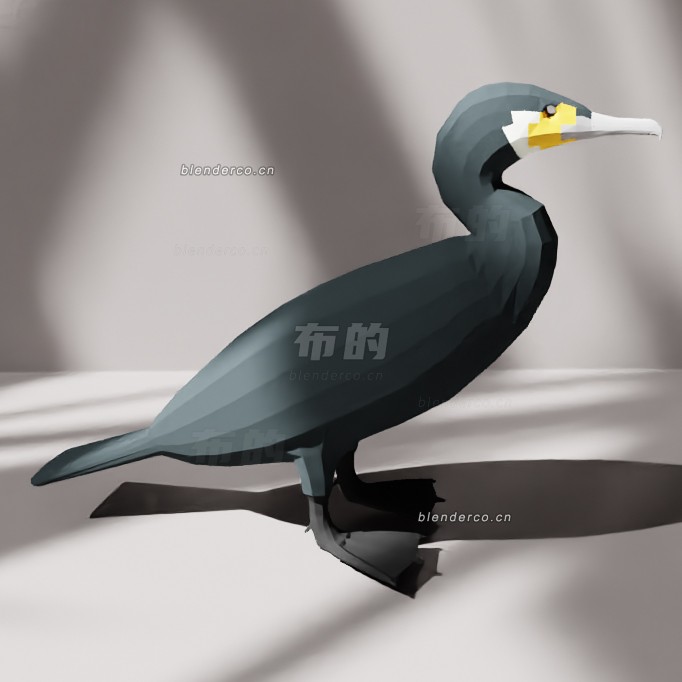 blender低聚大鸬鹚模型_blender布的11