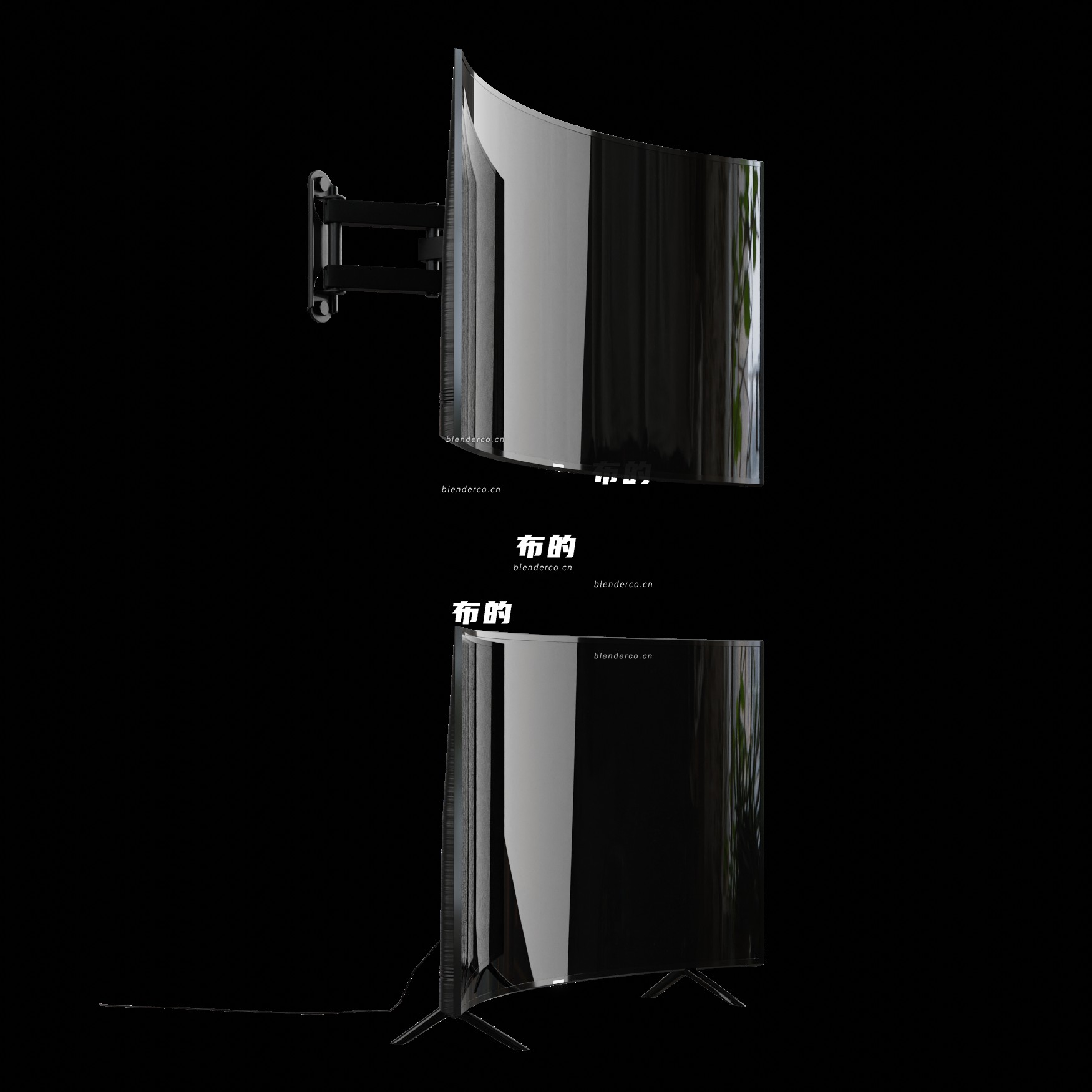 blender曲面显示器模型_blender布的22