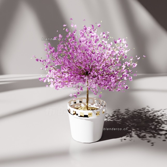 blender花盆模型_blender布的200