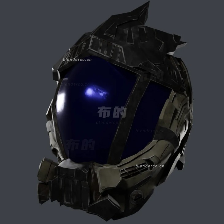 blenderZaku Pilot 宇宙头盔模型_blender布的08