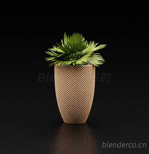 绿植植物花盆盆栽盆景单体blender模型室内花卉花草10 blender布的