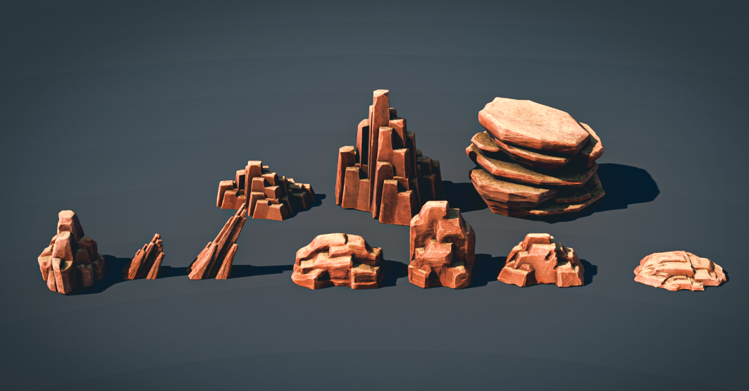 Blender风格化岩石包