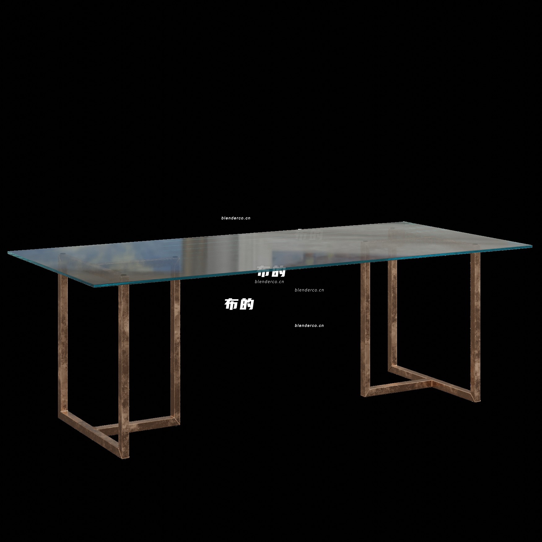 blender长方形玻璃桌模型_blender布的49