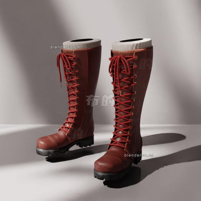 blender高筒靴模型_blender布的117