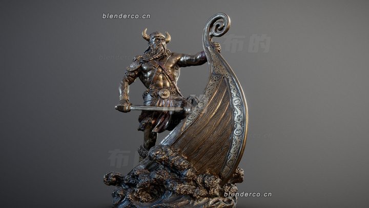 blender维京勇士模型_blender布的52