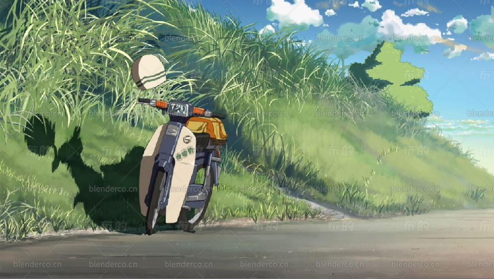 三渲二摩托模型-blender布的29