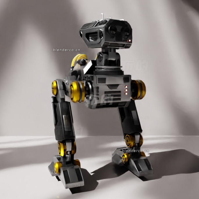 blender机器狗模型_blender布的34