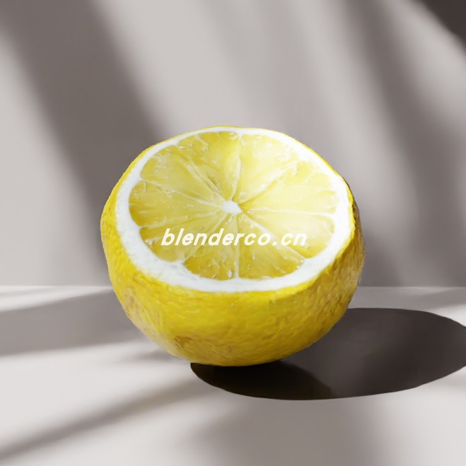 blender半切柠檬模型_blender布的03
