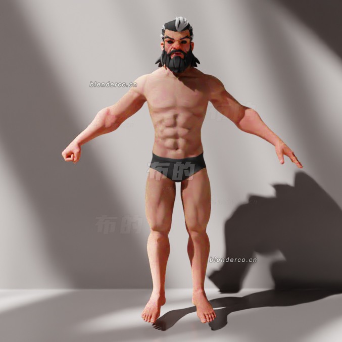 blender老人模型_blender布的54