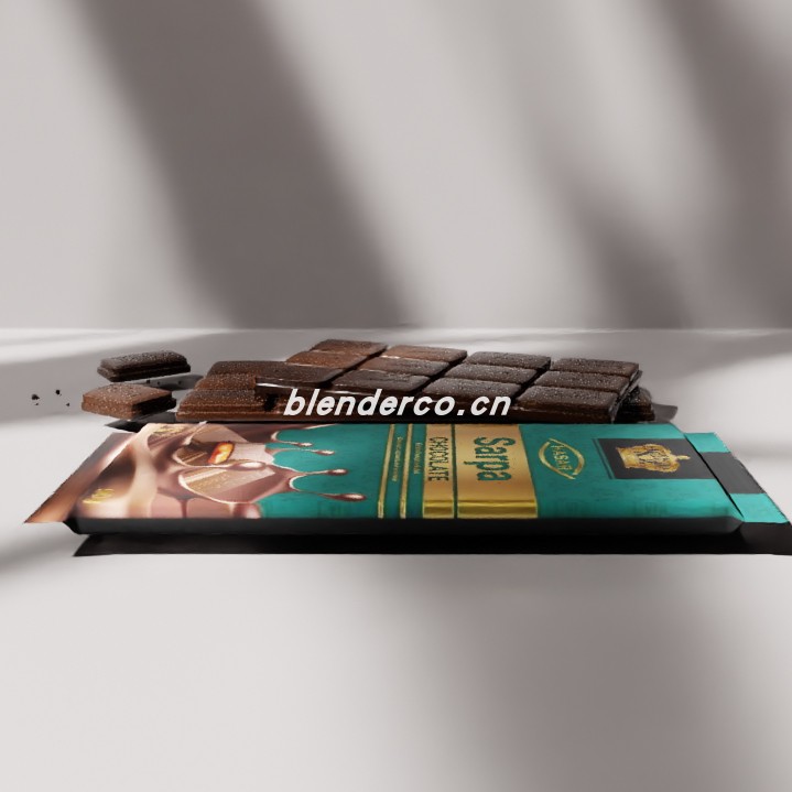 blender巧克力棒模型_blender布的33