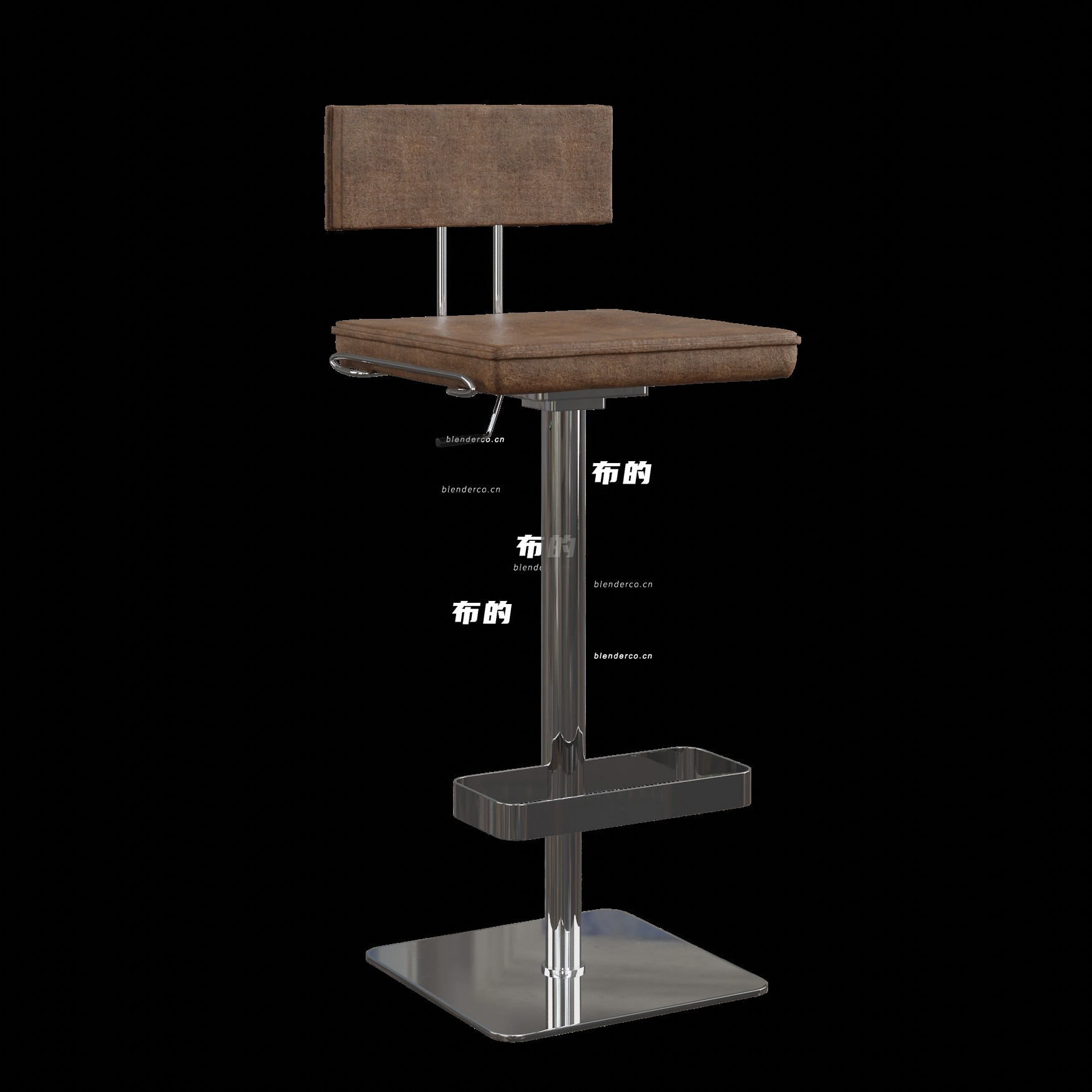 blender可升降皮革座椅模型_blender布的175