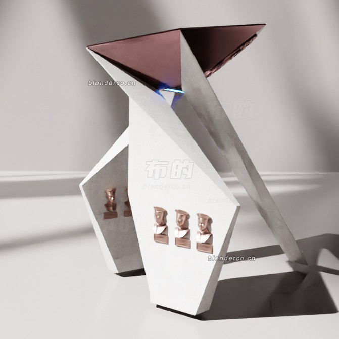 blender勇敢的12号纪念碑模型_blender布的11