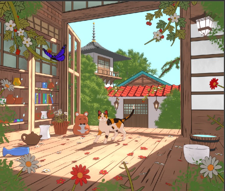 blender三渲二小猫