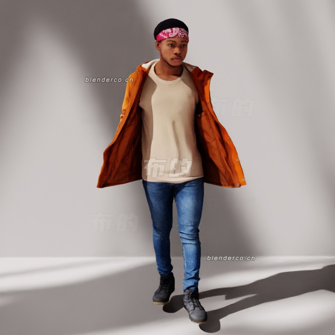 blender一脸疑惑的男士模型_blender布的117