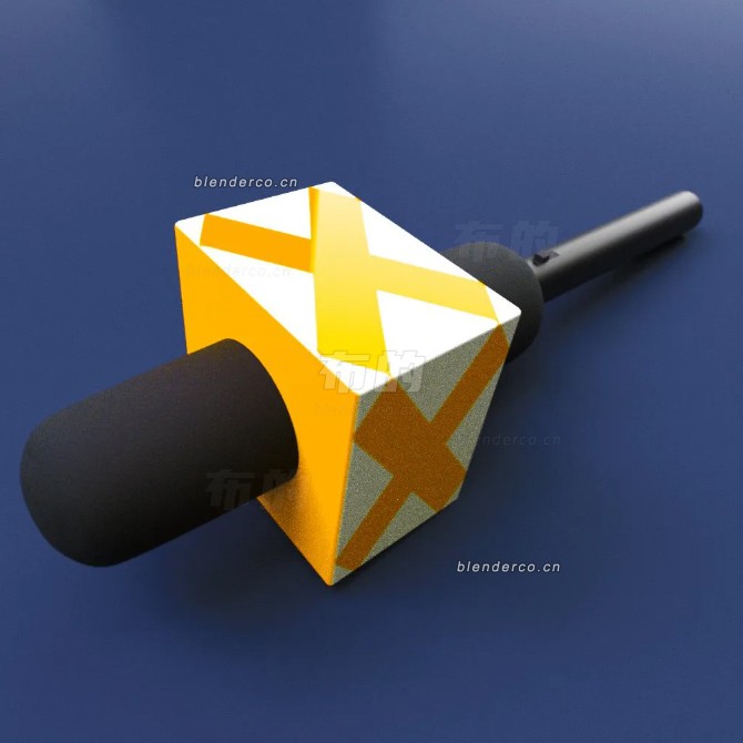 blender带 Mic ID 的枪式麦克风模型_blender布的179