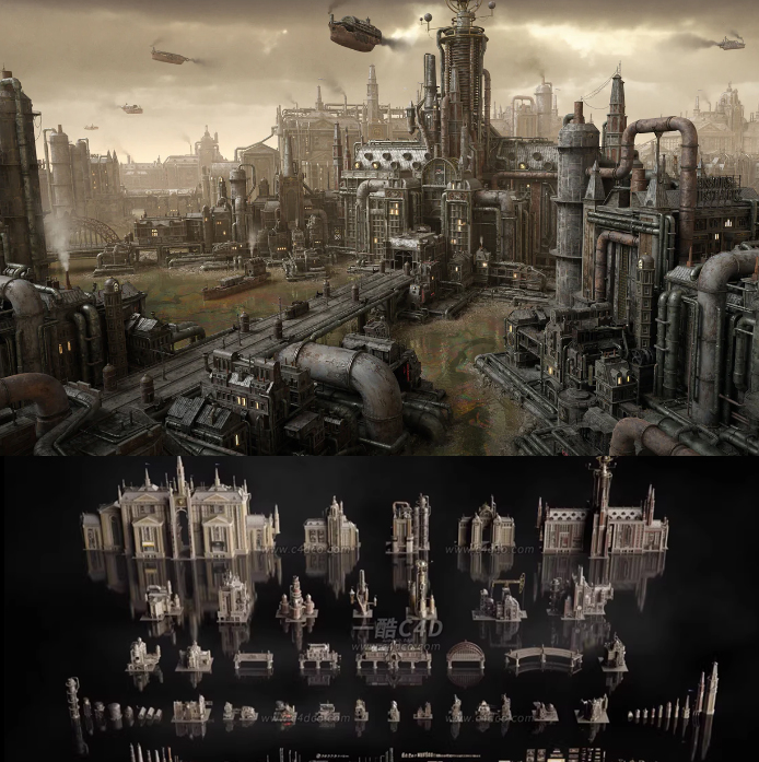 kitbash3D模型Kitbash3d-Dieselpunk-复古反乌托邦76