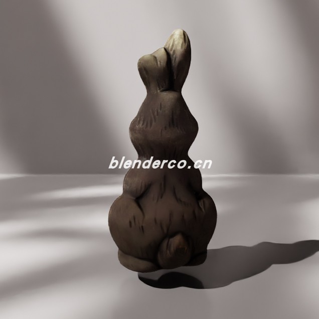 blender巧克力兔子模型_blender布的23