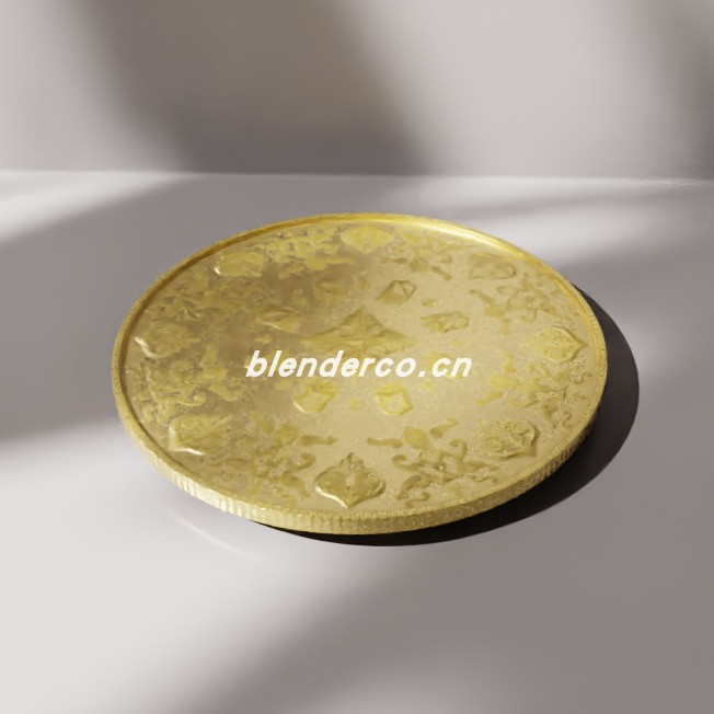 blender装饰金币模型_blender布的60
