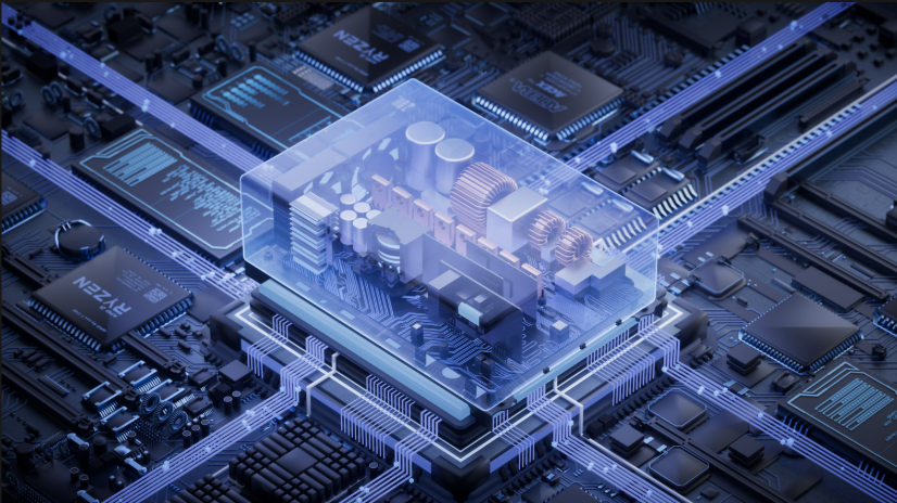 C4D数码3C电路板透明内部结构OC渲染三维模型场景