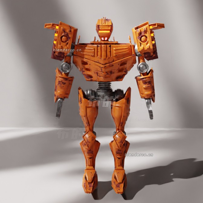 blender金属机器人模型_blender布的17