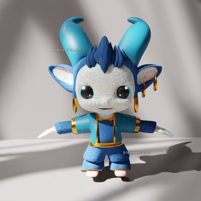 blender野兽角色模型_blender布的03