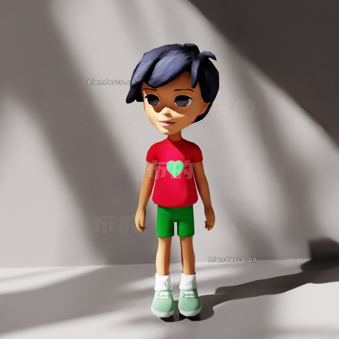 blender小男孩模型_blender布的35