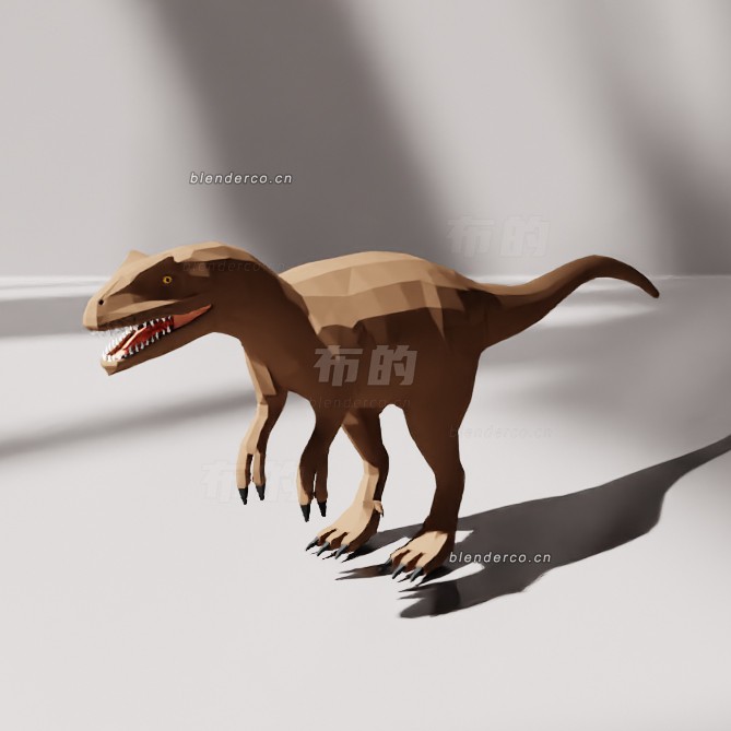 blender低多边形异特龙模型_blender布的11