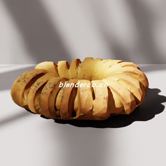 blender面包模型_blender布的92