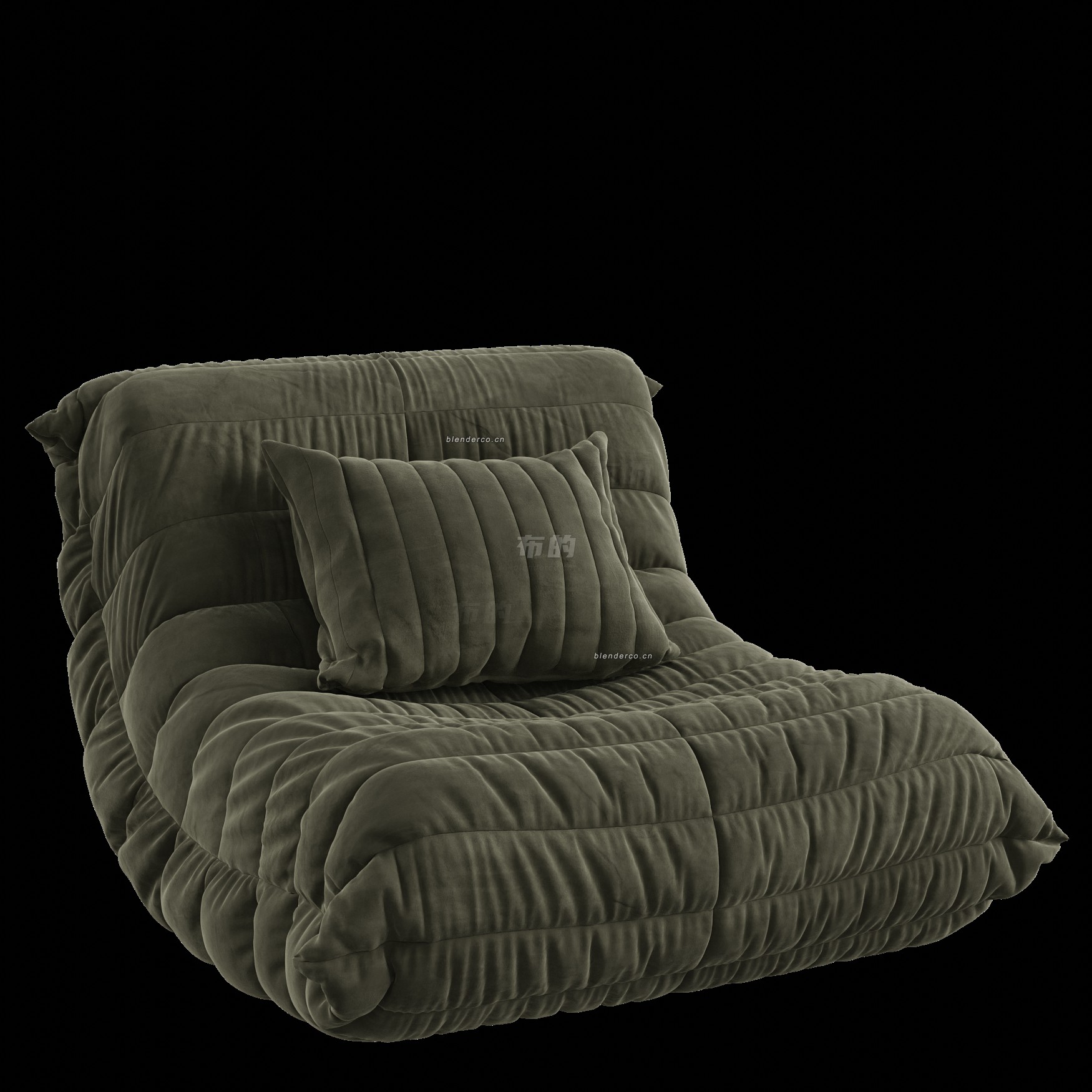 blender织物躺椅模型_blender布的64