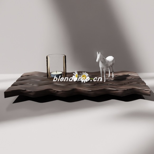 blender带装饰的木板模型_blender布的100
