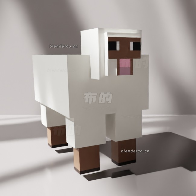 blender我的世界羊模型_blender布的34