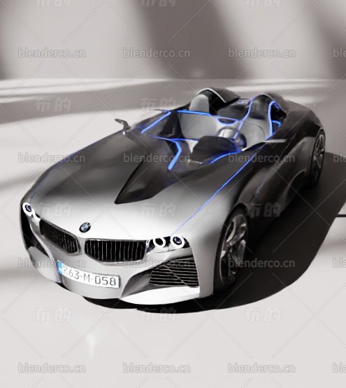 blender宝马bmw drive汽车blender布的模型33