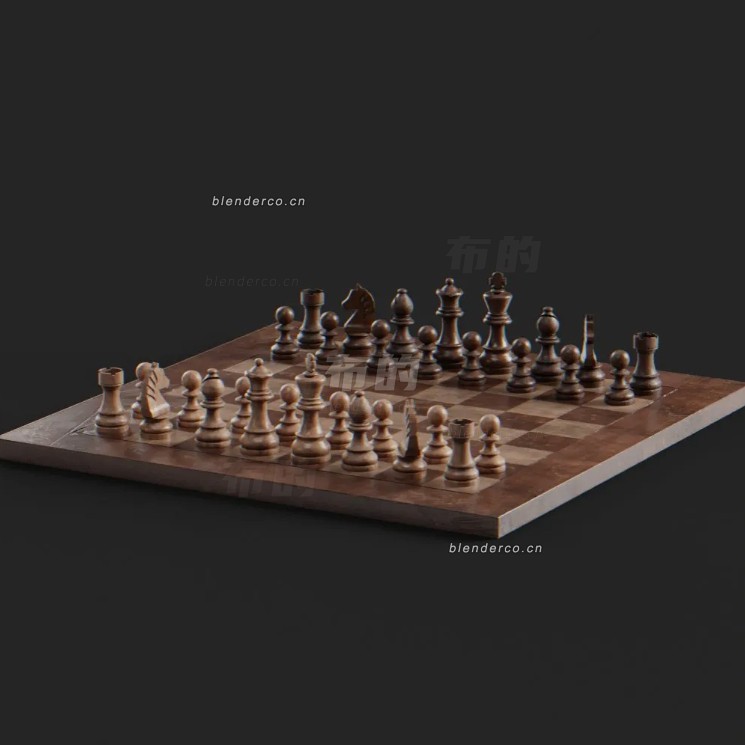 blender国际象棋模型_blender布的98
