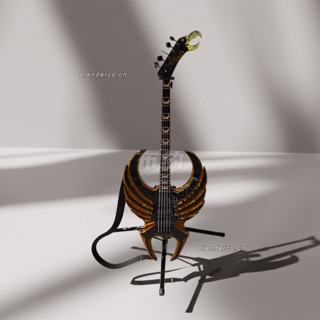 blender低音吉他模型_blender布的05