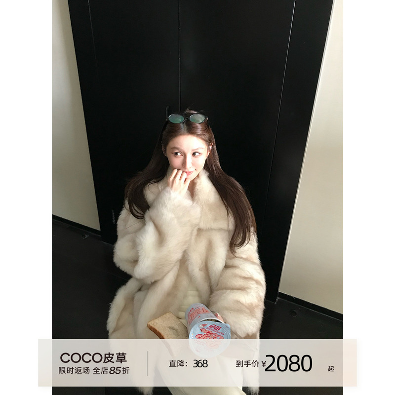 Coco Fur's New Winter Collection, Imported Tuscany Fur One-Piece Mid-Length Coat Coco Fur's New Winter Collection, Imported Tuscany Fur One-Piece Mid-Length Coat