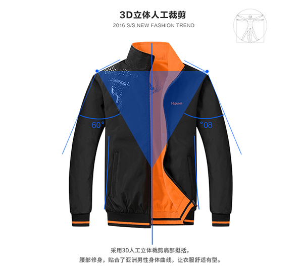 Mùa xuân và mùa thu Áo khoác mới nam Áo khoác thể thao nam đứng cổ áo Hai mặt Áo khoác ngoài Đôi mặt đơn thể thao chống gió Casual Thin - Áo khoác thể thao / áo khoác áo khoác adidas trang