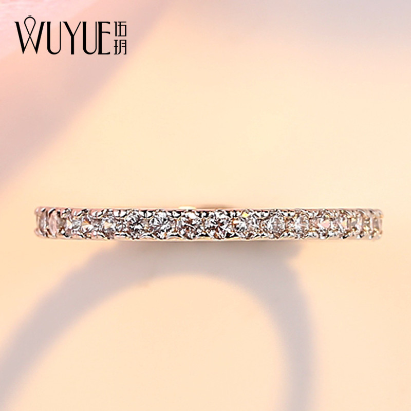 Guard ring full drill pure silver ring female forefinger small finger tail ring with fine sparkling and drill small crowdring ring commandment to be single 19