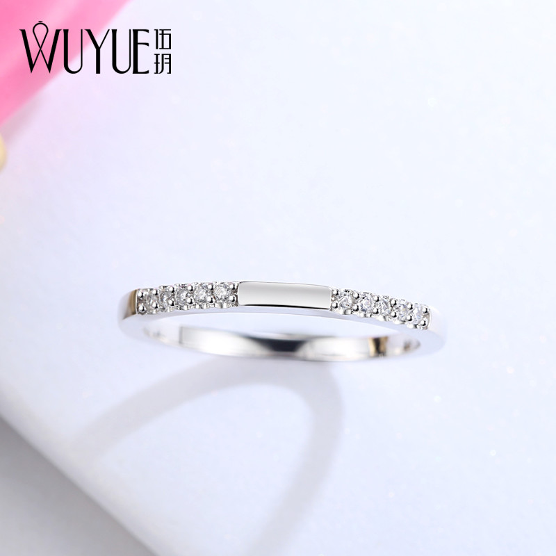 925 pure silver tail ring small finger platoon drill personality fine ring simulation drill ring index finger minimalist Single ring female 81
