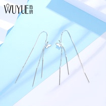 925 sterling silver butterfly earrings female long tassel earrings super fairy quality drop earrings 2020 new fashion small earrings 44