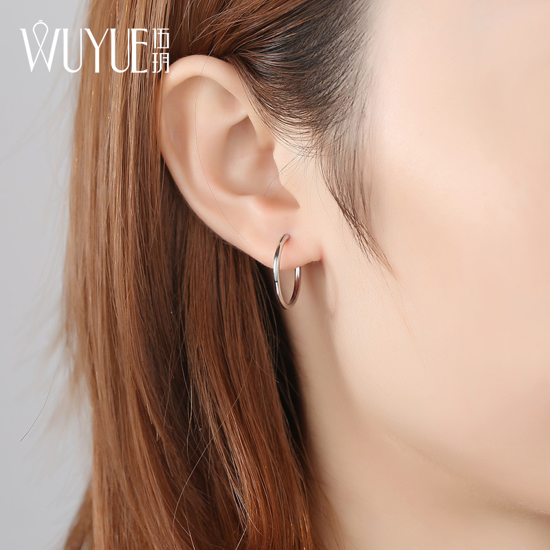 925 Pure Silver Earbone Ring Small Ear Ring Female Earrings Circle Temperament Ciri 2021 New wave ear accessories