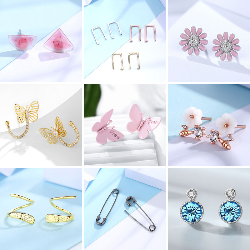 925 pure silver cuddly cat eared female minimalist with small temperament imitation zircon sleeared to sleep without taking off special price