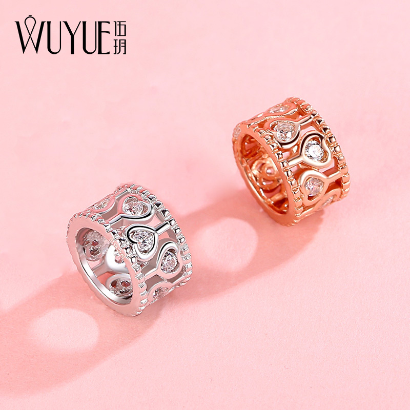 925 sterling silver love ring rose gold pendant single pendant female single without chain color gold necklace pendant 651