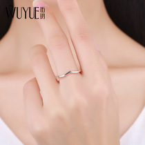 925 silver v character silver ring female cold wind single index finger Net red tail ring little finger Korean version of personality simple 688