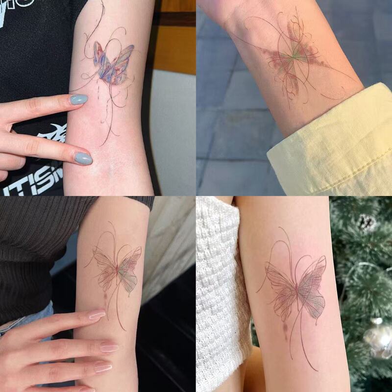 Butoo Tattoo Stickers 【Butterfly Tattoo Stickers】 Atmospheric Butterfly Tattoo Stickers Waterproof Colorful Tattoo Stickers for Women